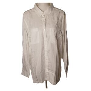 SCOTTeVEST Charlotte Chambray Long Sleeve NWT White Shirt Plus Size M1/XXL